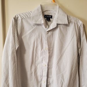 Chaps boys M long sleeved button up dress shirt